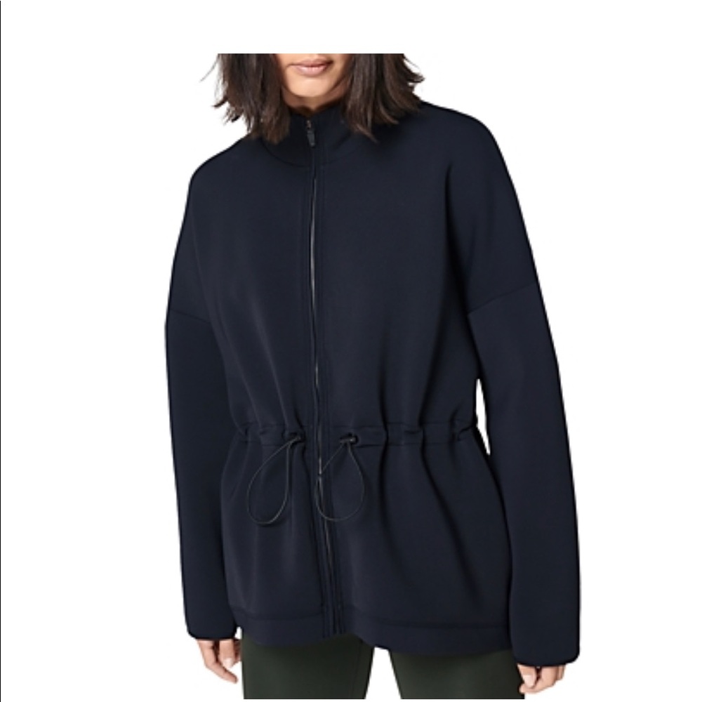 Size XS Sweaty Betty Grace Scuba zip up in black